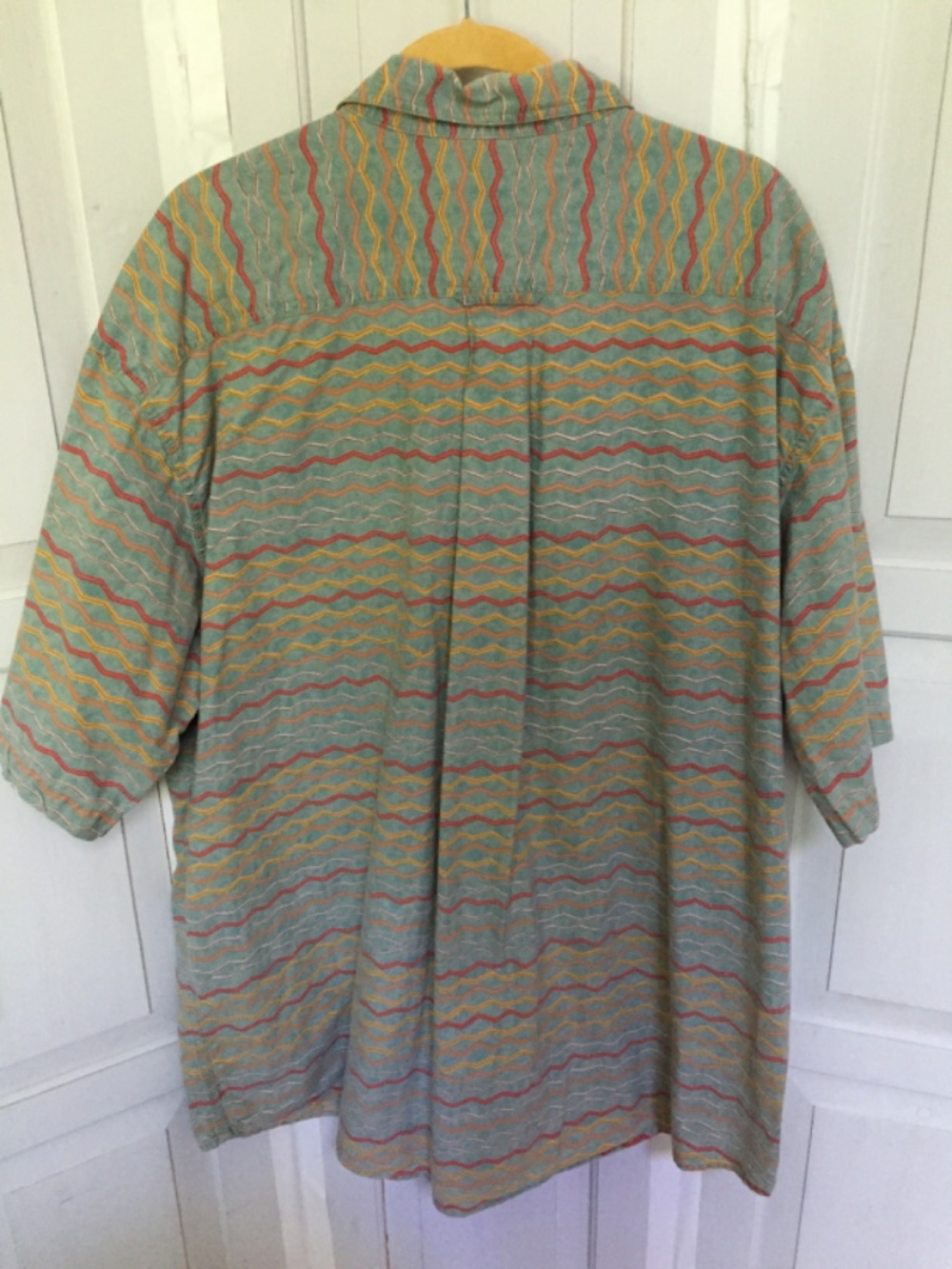 Orvis Multicolor Wave-Pattern Casual Button-Down Shirt - Picture 12 of 16